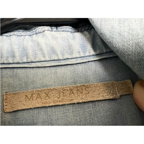 Max Jeans Jean Jacket Denim Blue Cotton Casual Comfy XS Cozy Fall Open Front - Picture 5 of 7